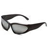 Men's sports sunglasses, trend fashionable glasses solar-powered, punk style, European style