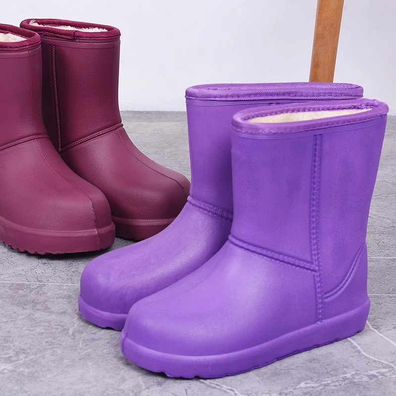 女冬季2024新款防滑加绒保暖韩版短靴男女平底外穿棉鞋防水雪地靴