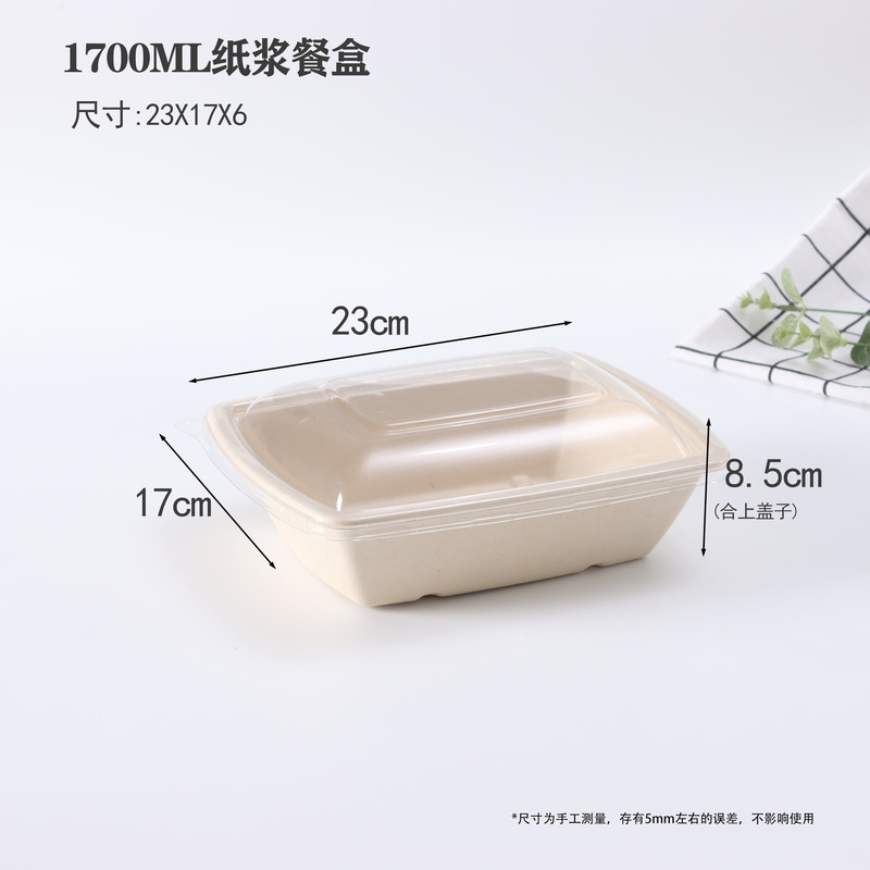 パルプ箱 大容量 サトウキビパルプ包装箱 大型 2500ml 3000ml シーフードテイクアウト弁当箱|undefined