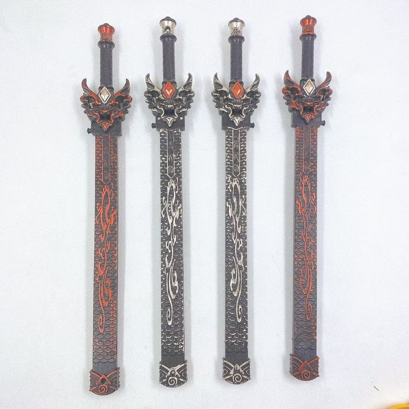 儿童玩具仿真刀剑自动弹射宝剑带鞘兵器景区道具玩具仿古百货批发|undefined