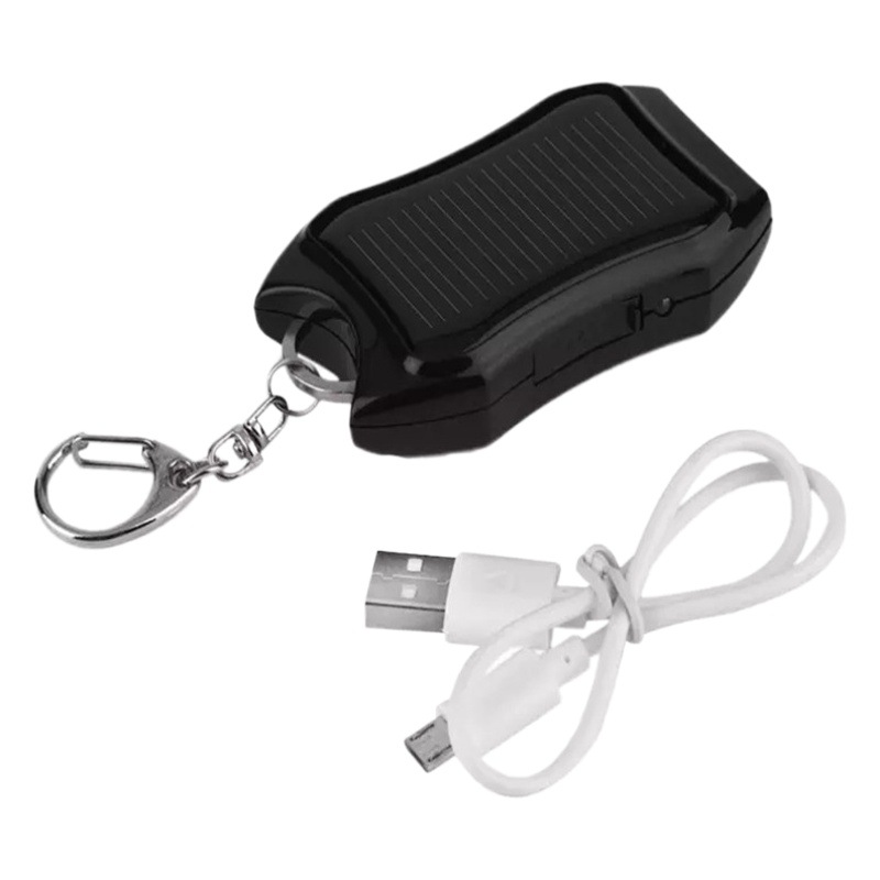 Tesoro de carga llavero solar mini llavero carga de energía móvil LED linterna USB carga de emergencia 1200