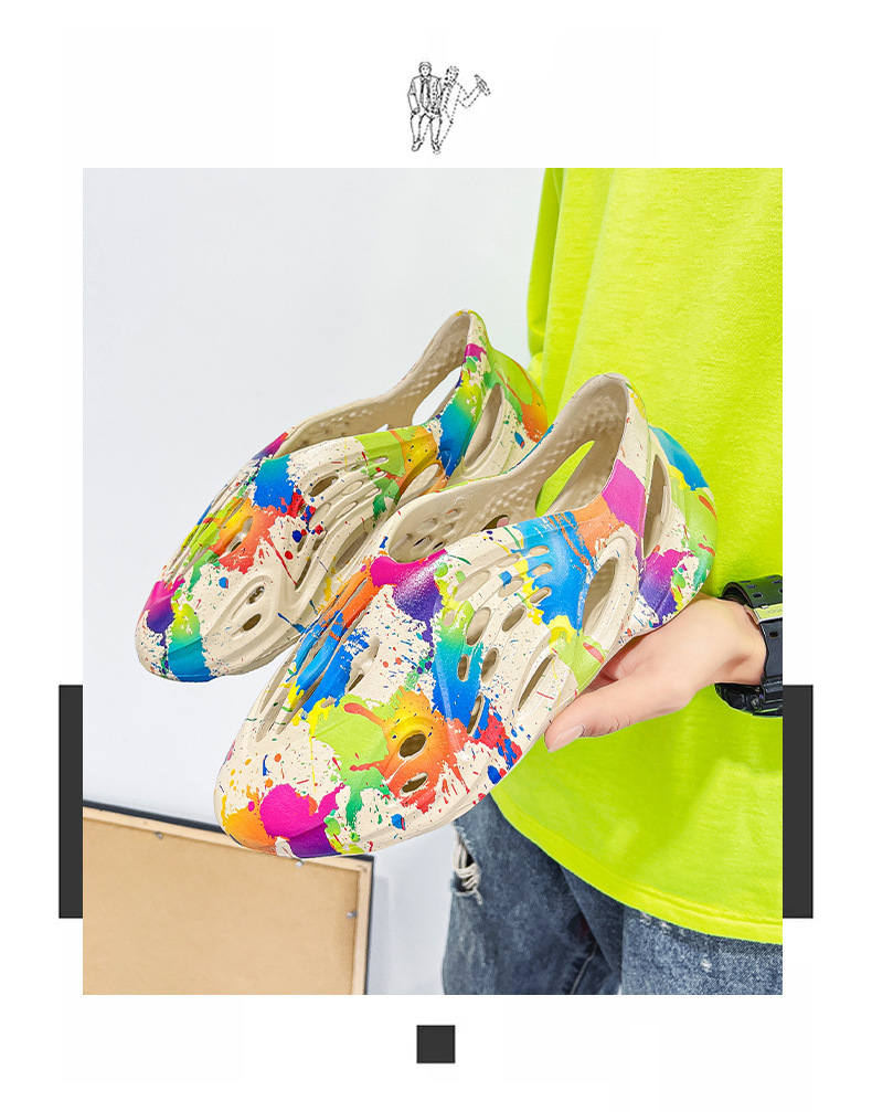 Sandali romani da esterno di tendenza Instagram con nuovo buco mimetico estivo oversize per scarpe da spiaggia da uomo_voghion.com