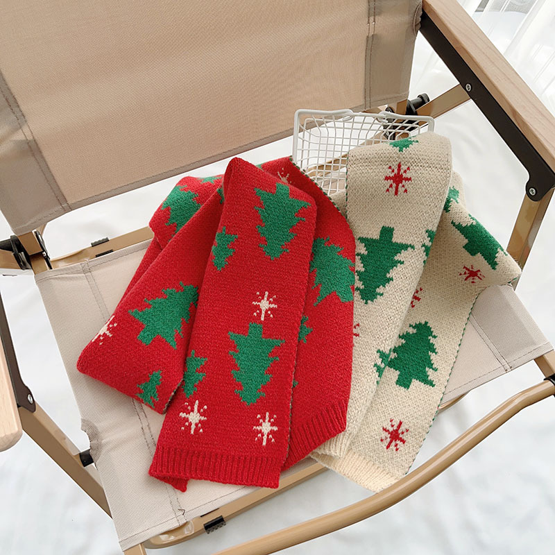 Cadeau de Noël Écharpe pour enfants Écharpe coupe-vent épaisse et chaude pour bébé garçon et fille_voghion.com