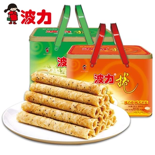 酥脆波力海苔鸡蛋卷 720g年货节精装蛋卷礼盒 儿童怀旧零食鸡蛋卷