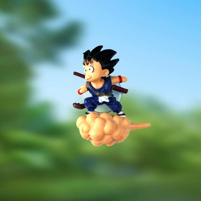 Flying Little Sun Wukong Anime Car ornaments - blue-flying-goku-suction-cup