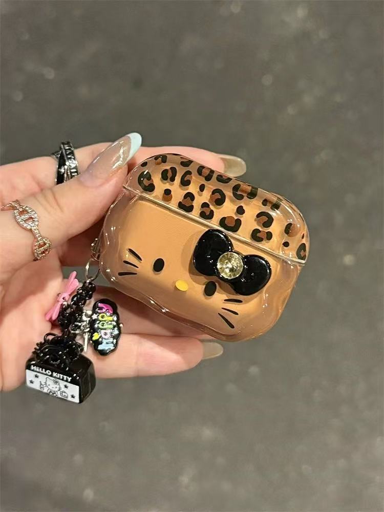 Leopardo arco KT emoji para Airpods 1 / 2 generación Apple inalámbrico Bluetooth auriculares cubierta 3pro / 4