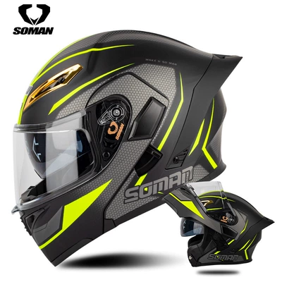 for Men and Women, Motosiklet kaskı (dəbilqə) - black-and-yellow-track-customization-accepted-s