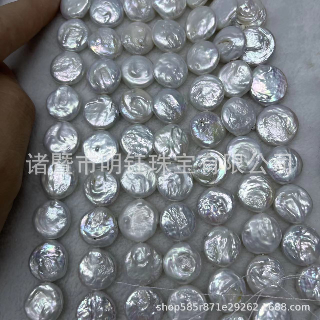 White beads from pearl