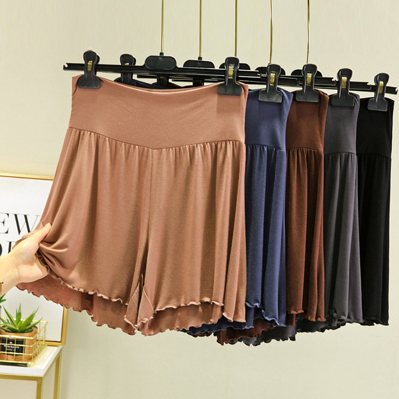 Modal Shorts for Women, Summer Loose Wide-Leg Pants, High-Waisted, Thin, Casual Pants That Can Be Worn Outside or as Home Sleep Pants