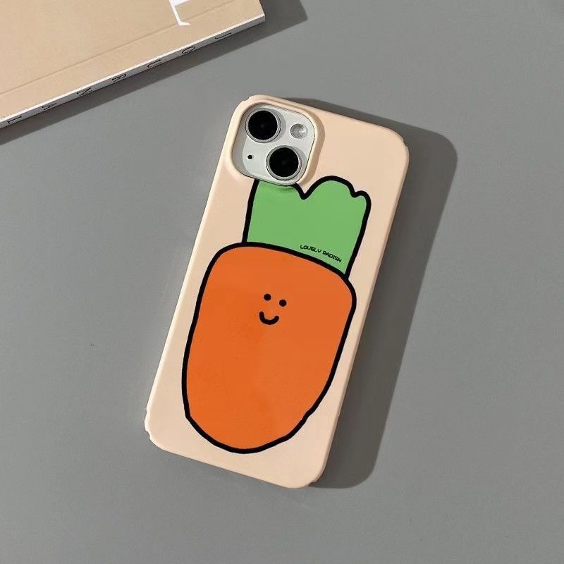 Funda para iPhone 13 Pro/14/11 con diseño de rábano sonriente, estilo graffiti, media cubierta o cubierta completa, compatible con Apple 17/16. image 2