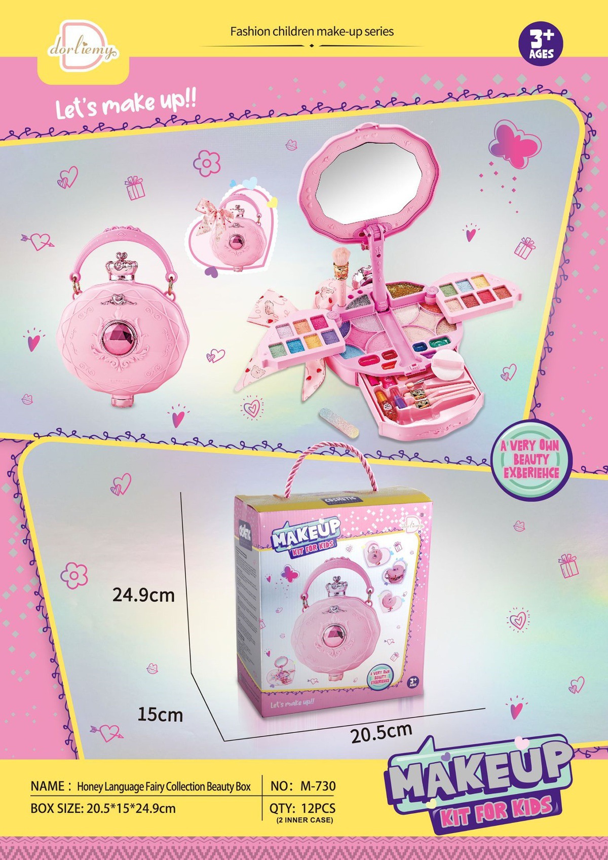 Niños y niñas transfronterizos maquillaje caja de maquillaje juegos de joyería lavable esmalte de uñas lápiz labial sombra de ojos mesa de maquillaje