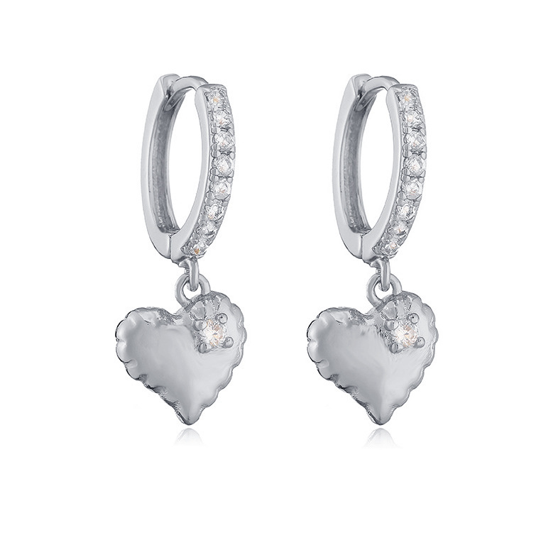 6g Weight Copper Ear Needle Material Zircon Inlay Material Charm Sleeper Hoop Earrings, Earrings Classification 1 Pair Quantity Holiday, Banquet, Daily Occasion Copper Material Cherry, Heart Shape Pattern Women's Gender Inlay Design Sweet Style 1 Pair Sweet Cherry Heart Shape Inlay Copper Zircon Earrings 20