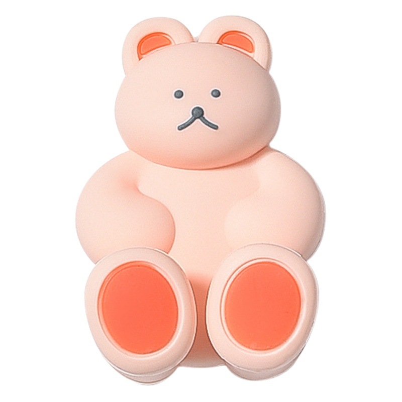 Envío gratuito Corea del Sur lindo oso de silicona cepillo de dientes titular baño punch-libre montado en la pared cepillo de dientes titular de almacenamiento gancho