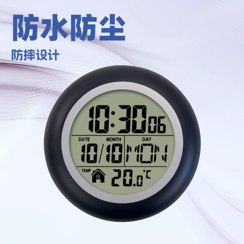Трансграничные Amazon горячие продажи водонепроницаемые и пыленепроницаемые часы ванной комнаты на английском языке электронные цифровые настенные часы мода дома круглые настенные часы