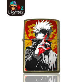 私人照片图片广告logo煤油打火机动漫浮雕高档翻盖防风砂轮送礼物