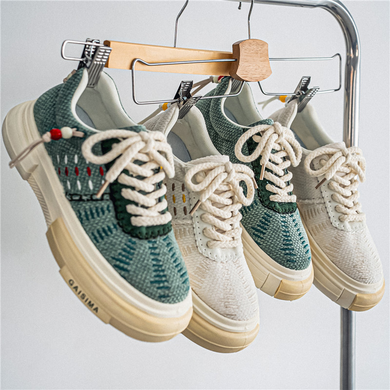 Diseñador 2025 National Tide nicho zapatos de cuero de suela gruesa ins estilo Hong Kong zapatos transpirables a cuadros zapatos de hombre