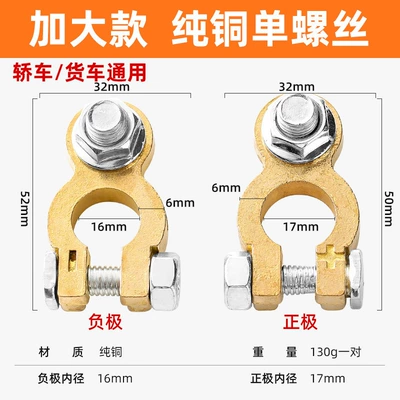 Clamps for — Car on the line of fire - extended-model-a-pair-of-pure-copper-single-screws