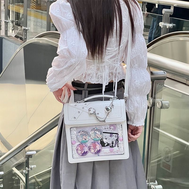 Original Subculture Gothic Chic Transparent 2D Badge Crossbody Bag