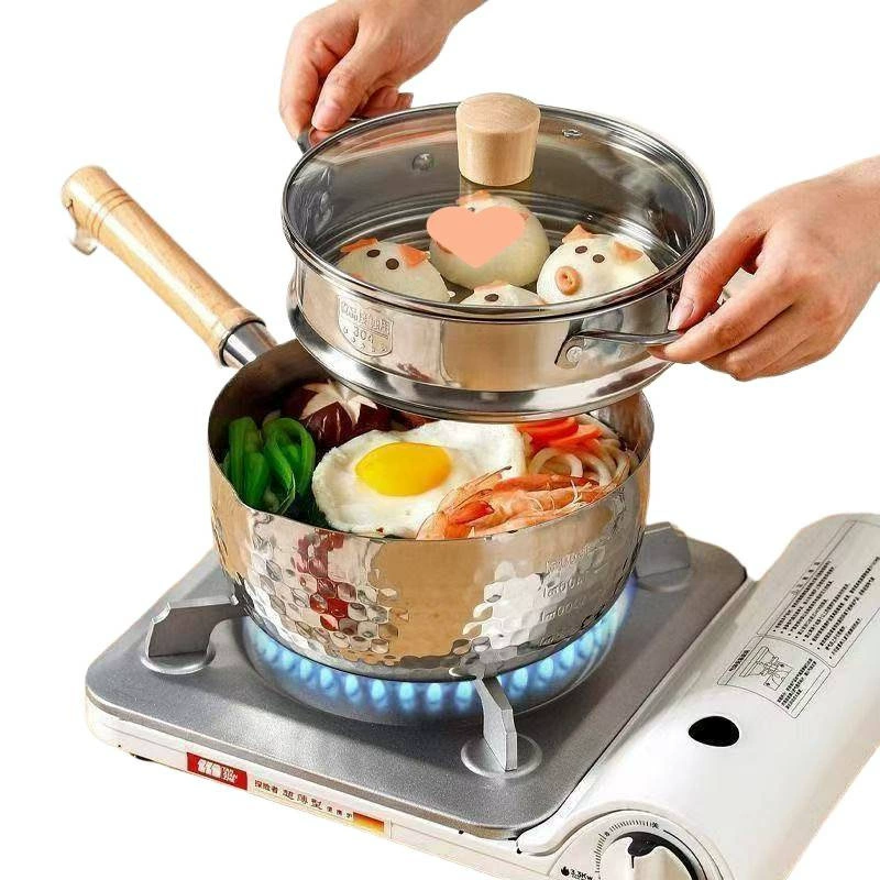 Extra thick 316 food grade snow pan stainless steel milk pot non-stick pot baby food supplement pot cooking instant noodles small pot home
