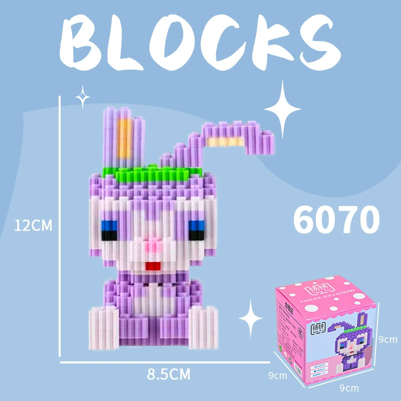 Cartoon Building Block Toy Set, Mini Constructor Doll, 9×9×9 cm, Assorted Character Designs