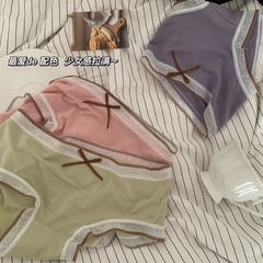 Soft and non-sensory 60-count modal women's underwear mid-waist and hip-covering pure cotton crotch seamless breathable girl's briefs