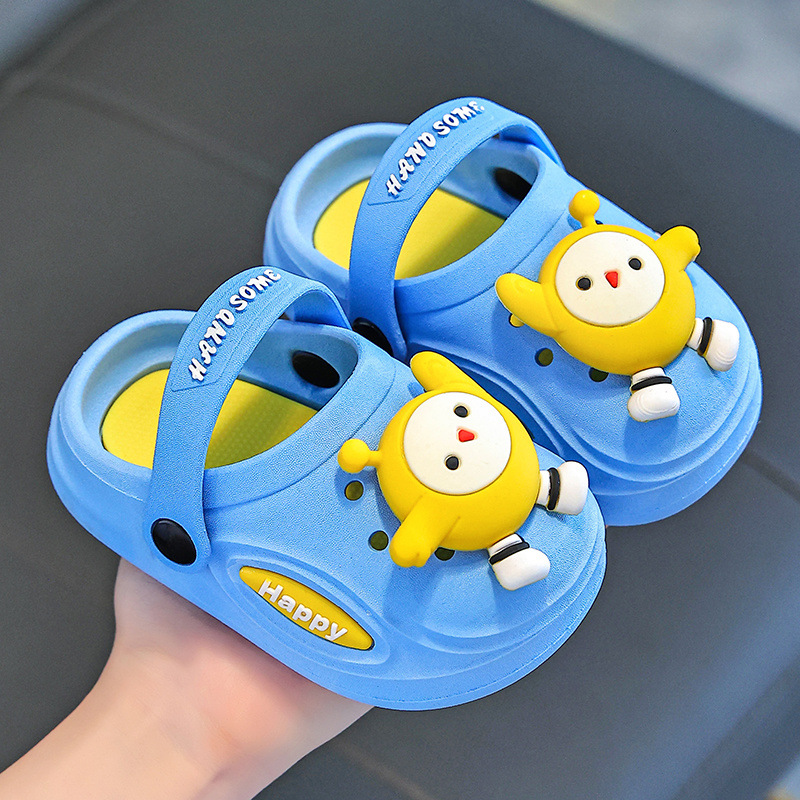Egg Party Children's Cotton Slippers Cute Boys and Girls Indoor Cartoon Baby Slippers Croc Shoes Small, Medium and Large Children