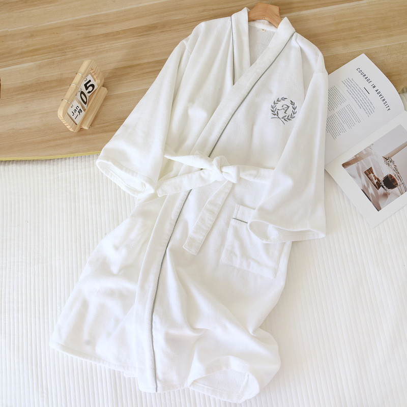 Autumn and Winter Hotel Bathrobes for Women and Couples, Men's All-Season Bathrobes, Adult Pure Cotton Absorbent Quick-Dry Towel Material Bathrobes Autumn and Winter Hotel Bathrobes for Women and Couples, Men's All-Season Bathrobes, Adult Pure Cotton Absorbent Quick-Dry Towel Material Bathrobes