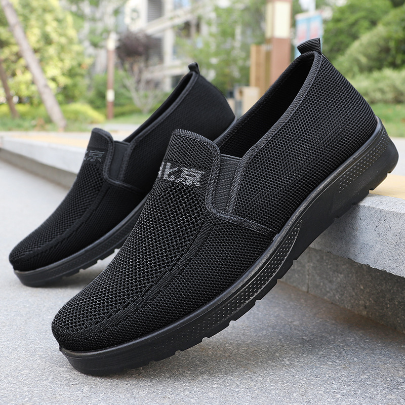 Zapatos de lona de verano para hombres viejos zapatos de tela de Beijing zapatos casuales respirables zapatos de conducción de zapatos de trabajo de un solo pie