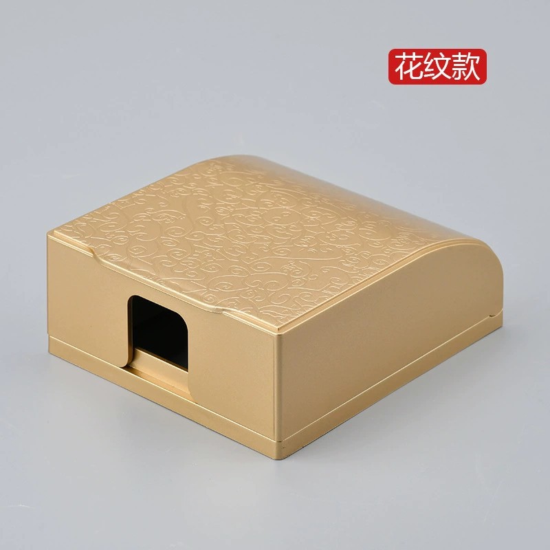Factory Wholesale Champagne Gold Brushed Pattern Waterproof Box Socket Splash Proof Cover Bathroom Toilet Switch Protector