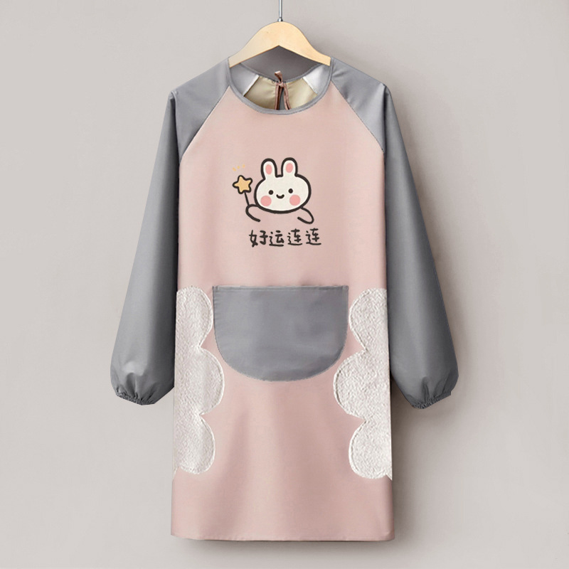 손 닦기 [가죽 핑크 바디] 다크 그레이 소매 행운 전체적으로