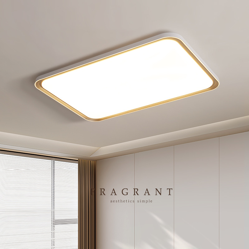 Luz de sala de estar moderna y simple atmósfera de espectro completo protector de ojos super delgada lámpara de techo led toda la casa combinación de lámparas