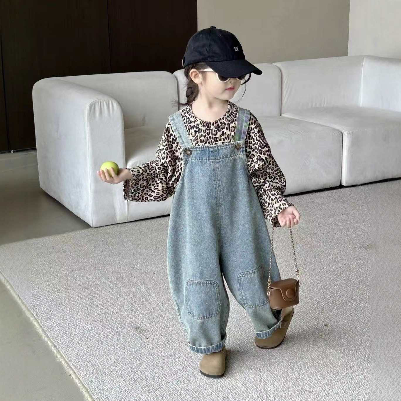Children's Spring and Autumn Pants, Toddler Casual Pants, Boys' Korean Style Versatile Washed Jeans, Baby Retro Pants Trendy