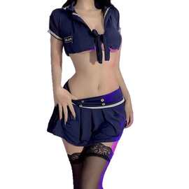 妄春山情趣内衣女性感诱惑女警察御姐制服免脱开档内裤丝袜代发