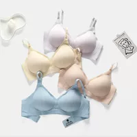 Латекс 0321 # Бесшовный бюстгальтер с фиксированной чашкой M-XL, красивой спинкой, пуш-апом, удобный, детский, оптом.