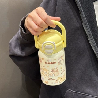 新款小众礼物保温杯304不锈钢保温杯便携高颜值杯子学生双饮杯