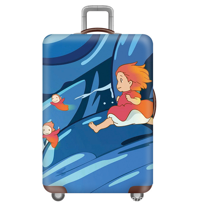 cubierta de maleta gruesa y resistente al desgaste cubierta de caja elástica caja de tracción cubierta de polvo cubierta de maleta de viaje impresión completa