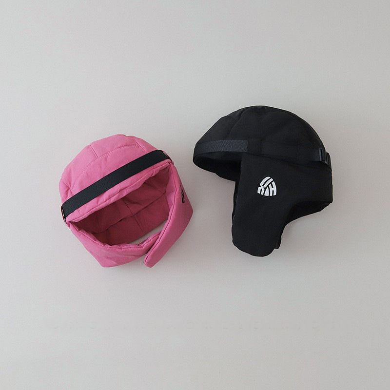 Corea del Sur para niños invierno nueva función de viento, niñas y niños al aire libre, gorra de oído a prueba de viento, gorra caliente para bebés