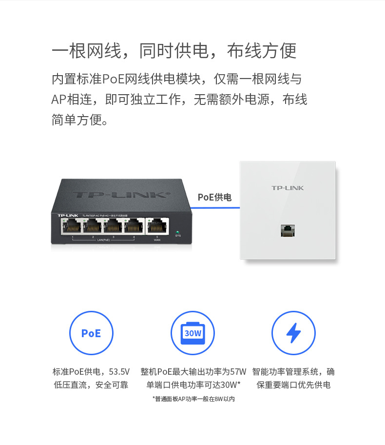 TP-LINK TL-R470GP-AC PoE供电AP管理一体化企业级路由器千兆端口-阿里巴巴
