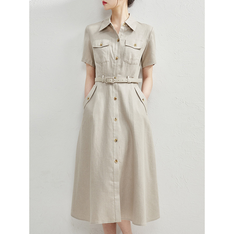 High-End Dress Women's Summer Niche Design French Accessible Luxury Elegant Work Clothing Slim Workwear Shirt Skirt Skirt