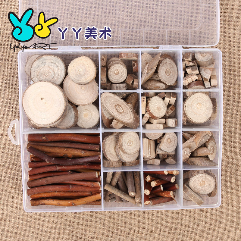 DIY木片树木片干树枝原木礼盒包装幼儿园低结构区域活动材料木片|undefined