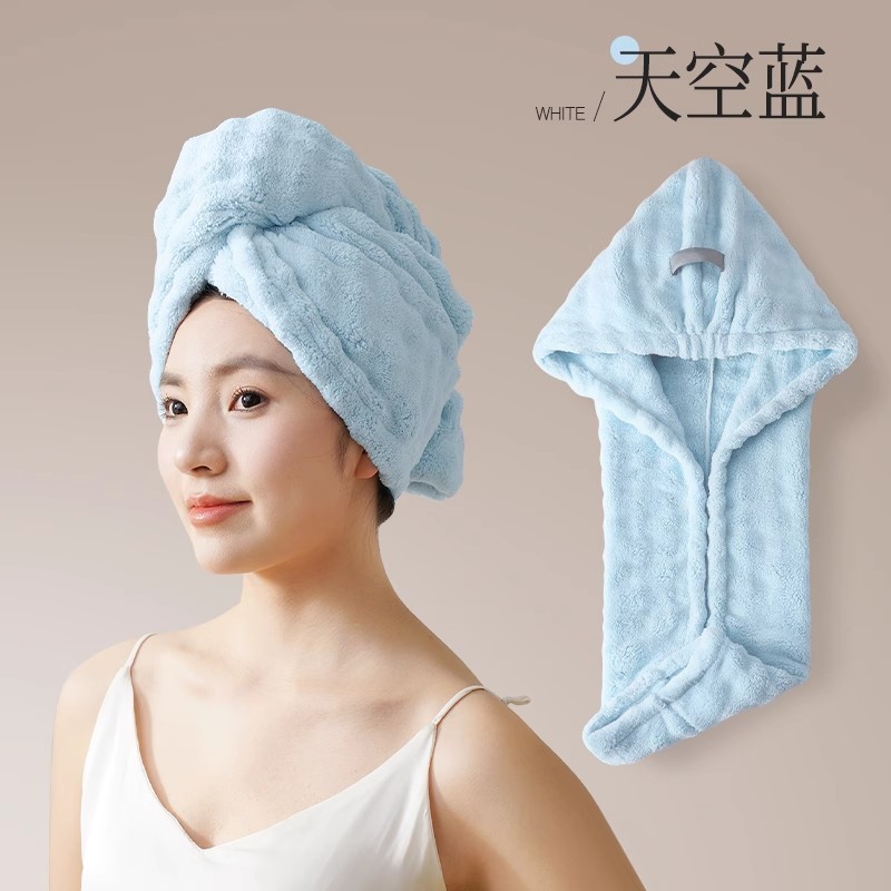 女性用ドライヘアキャップ 2025 新しいスタイルの柔らかく厚みのある超吸収性大人用速乾性ヘッドタオル、ブローなし|undefined