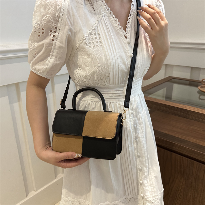 Costura moda textura dama bolso de cercanías 2024 nueva moda estilo occidental bolso de mensajero de un solo hombro pequeño bolso cuadrado marea