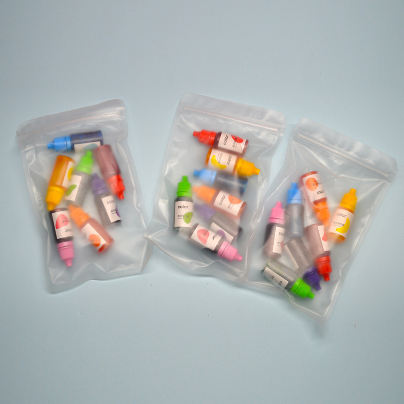 10ml Children's Food-Grade Pigment Water-Oil Clay Slime Crystal Mud Coloring Seven Colors Per Bag Creative Educational