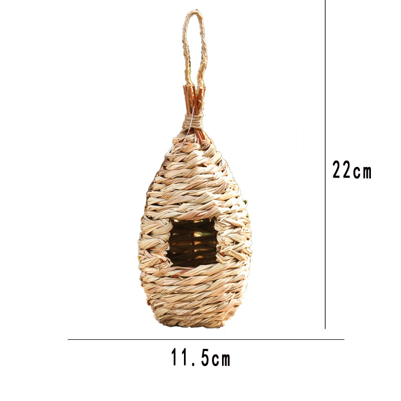 Nido de pájaro transfronterizo hecho a mano artesanía Nido de Pájaro al aire libre jardín patio decoración hibisco hierba colgante Casa del pájaro image 8