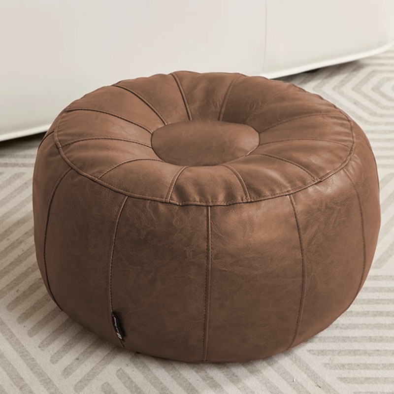 Fábrica directa de sofá perezoso cubierta sin relleno de asiento muelle taburetes de cuero puede almacenar bolsas de tela asiento muelle taburetes rellenos de ropa vieja