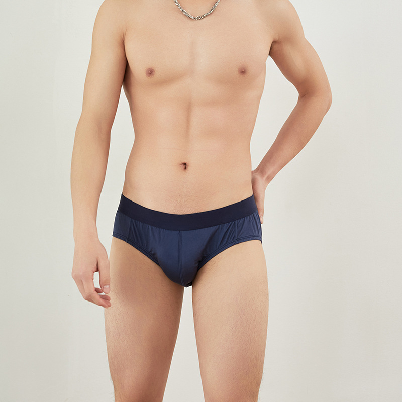 100% Mulberry Silk Underwear Men's Loose Large Size Skin-friendly Thin Comfortable Breathable Silk Briefs