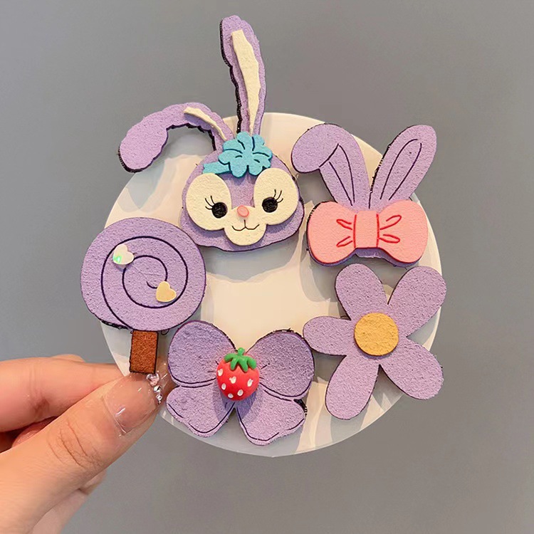 Los niños coreanos publican pegatinas mágicas de color caramelo de dibujos animados lindo y simple acabado de cabello roto artefacto Velcro de frutas