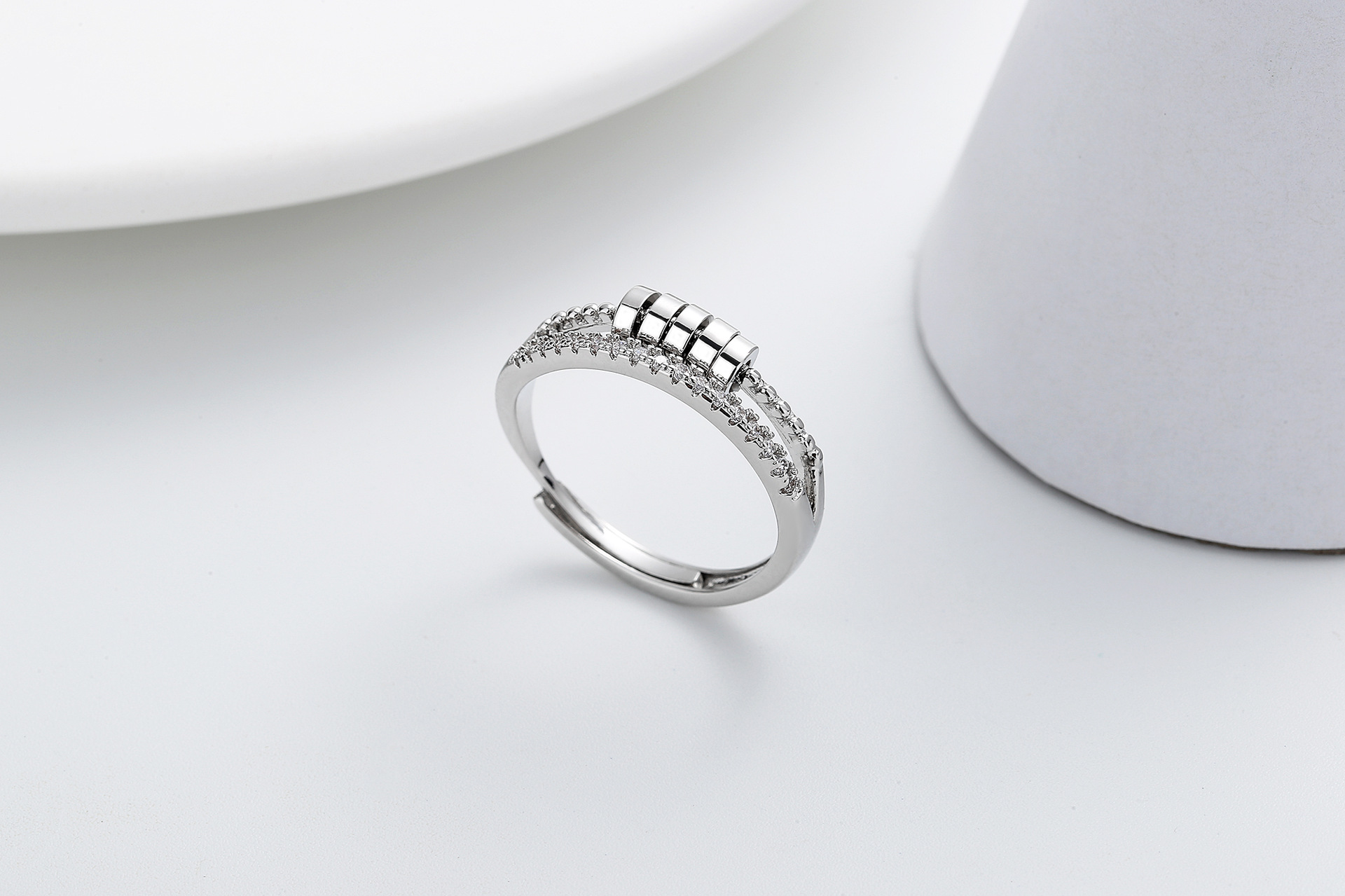 Simple Style Geometric Solid Color Copper Rings