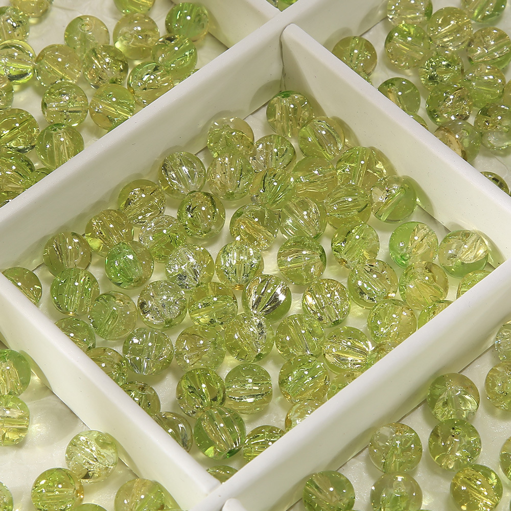 10 ミリメートル [ビッグフィッシュベゴニア] アイスクラック爆発ビーズガラスビーズ手作り diy ブレスレットビーズジュエリーアクセサリー素材