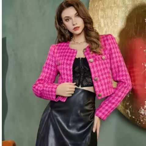 2023 Autumn Chic Short Women's Blazer Jacket AA77-69781 Casual Fashion 2023 Autumn Chic Short Women's Blazer Jacket AA77-69781 Casual Fashion